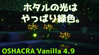 おしゃクラ!Part149  ホタルの光の色を緑色に!ひまわりもさらに美しく!OSHACRA Vanilla(Minecraft)