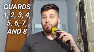 Beard Trimming Length Examples With Hair Clippers  #18 Guards