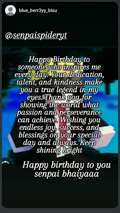 HAPPY BIRTHDAY | https://www.youtube.com/live/kjXL223DFcw?si=UDQSvG8ZSfeSxMq3