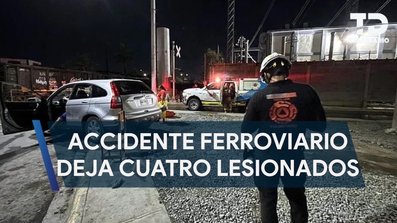 Choque entre camioneta y tren deja cuatro lesionados en San Nicolás ...