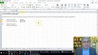 Chapter 1 Problems 9a and 9b from Pagano's Understanding Statistics using Excel, HW1