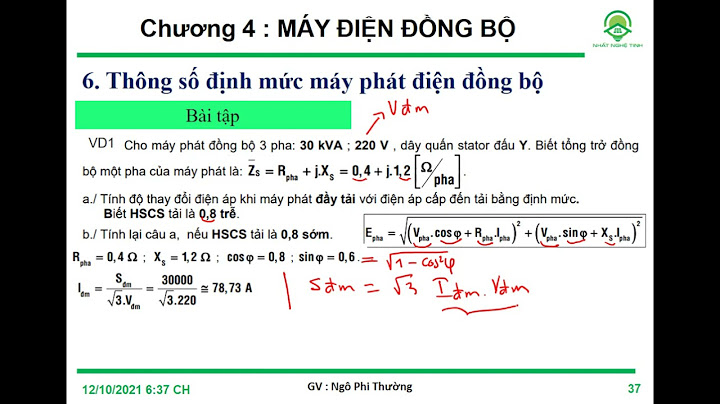 Các công thức bài tập máy điện không đồng bộ