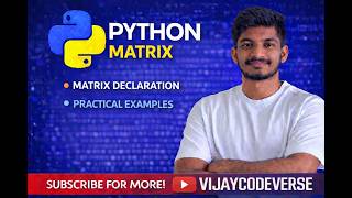 Python Matrix Explained in telugu #python #education #matrix #coding #job #youtubevideos #fpy #job