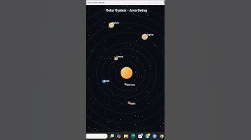 Solar System in Java Swing 🌞 | Planet Orbit Animation #shorts
