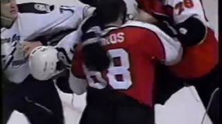 Igor Ulanov vs Eric Lindros very bloody fight in game 3 (1996)