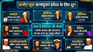 भारत के गवर्नर जनरल | Governor General Trick | रॉबर्ट से राजगोपालाचारी तक पूरा History | SSC/UPSC