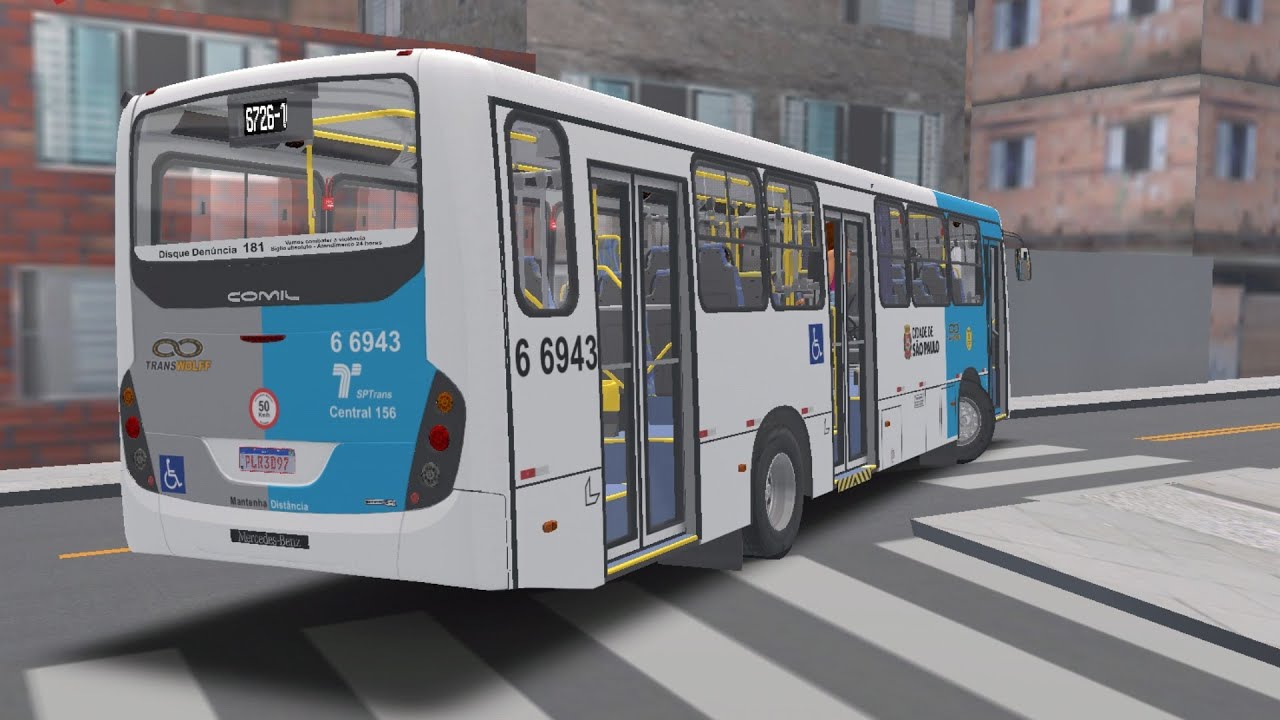 🔵 PBSU | Mapa Grajaú city v2 | Linha 6726-10 | Volta | Comil Svelto 2012 MB OF-1721 Bluetec 5