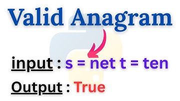 Valid Anagram Explained | Coding Problem Solution | Python Tutorials