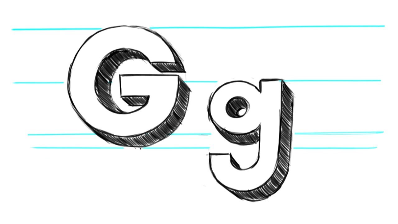 lowercase g bubble letter