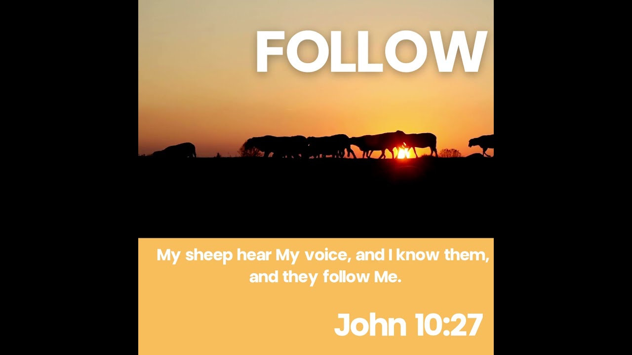 John 10:27 (NRSV):“My sheep hear my voice.