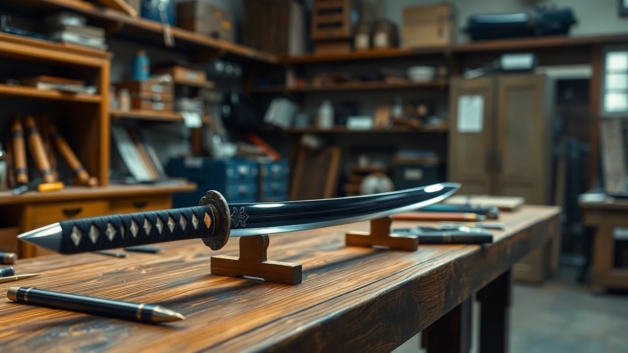 Part 2 Forging Damascus Katana from Stone Cutting Discs 