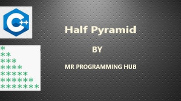 Right Angle triangle (Half pyramid) in C++.