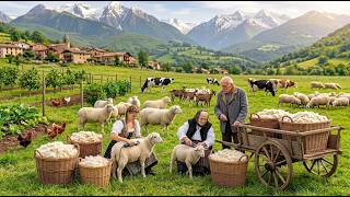 Peaceful Mountain Village Life | Harvesting Fresh Wool & Making Soft Dried Mango screenshot 4