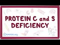 Protein C and S deficiency - causes, symptoms, diagnosis, treatment, pathology