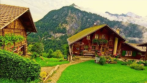 Hidden Swiss Mountain Village 🇨🇭 | Peaceful Walk in Isenfluh, Switzerland [4K Nature Sounds]