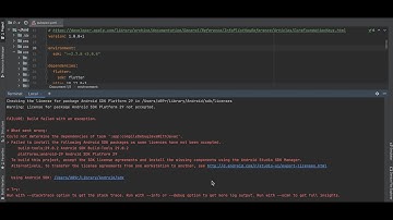Flutter run error: You have not accepted the license agreements