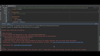 Flutter run error: You have not accepted the license agreements