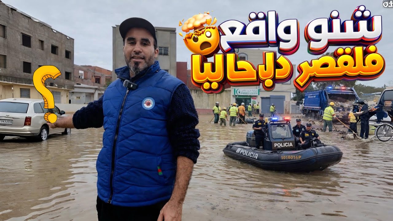  دوار البزبوز زاد غرق القصر الكبير  الفيضانات 😢