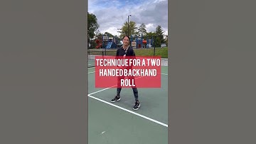 Technique for a two handed backhand roll #pickleball #pickleballtips #pickleballaddict