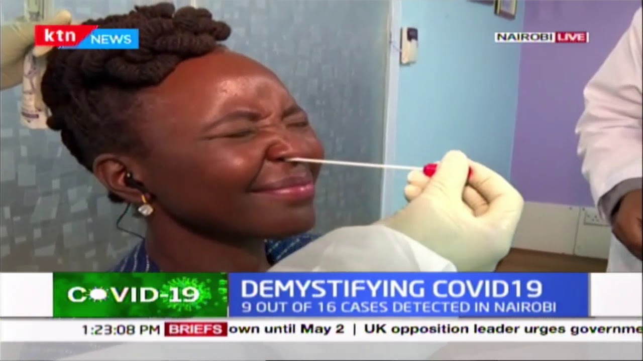 HOW THE COVID-19 TEST IS DONE: Dr Mercy Korir gets tested for coronavirus on live TV