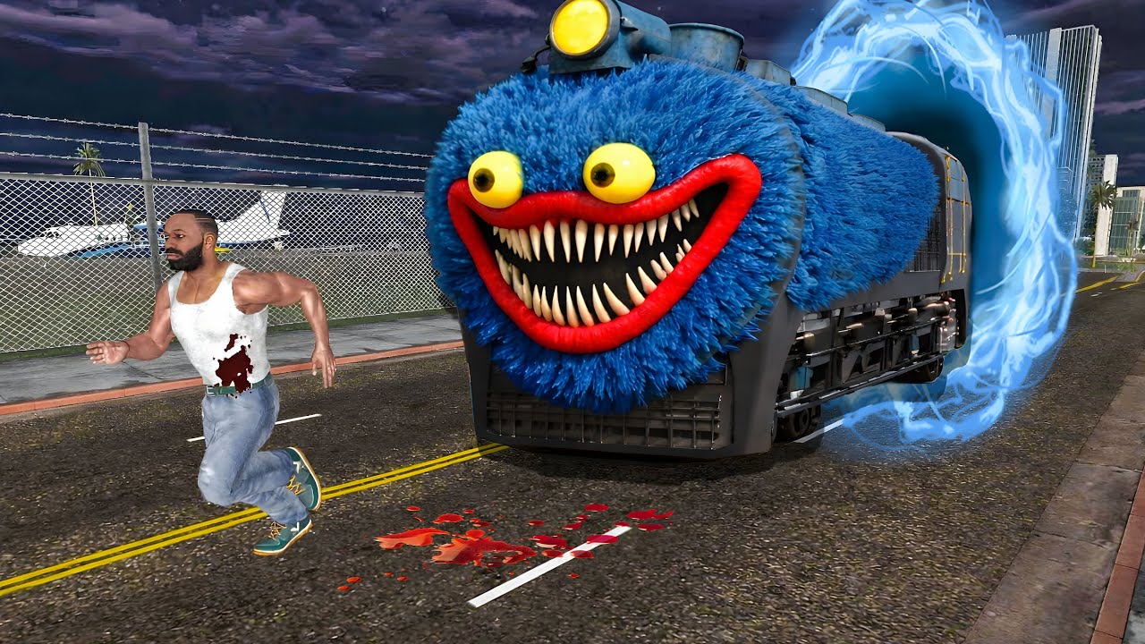 Haunded Huggy Buggy Train Attack On Franklin In Indian Bike Driving 3D ||