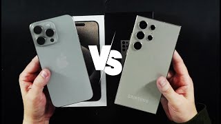 Galaxy S24 Ultra vs iPhone 15 Pro Max   NO TE EQUIVOQUES AL ELEGIR REVIEW A FONDO SIN FANATISMOS