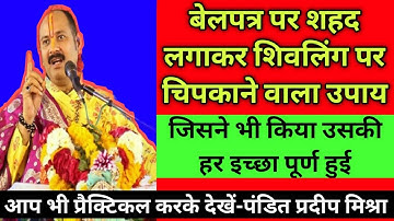 शहद और बेलपत्र का अचूक उपाय। shahad aur bel patra ke upay pradeep mishra ji। #pradeepmishralive