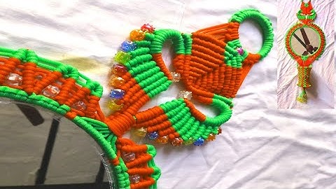 Beautiful Macrame Mirror Wall Hanging with Basket #macramemirror #macrametutorial #withme