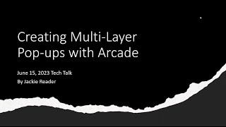 Creating Multi-Layer PopUps with Arcade