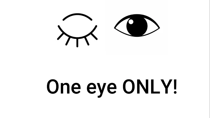Watch this video with your one eye closed