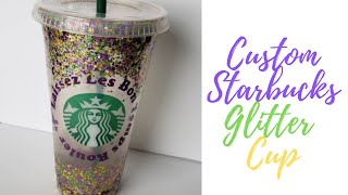Custom Glitter Starbucks Cup  I Period Six Designs