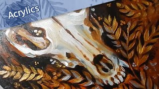 Trying Out Chalkola Acrylics! 🎨🖌🐺 // Timelapse & Review