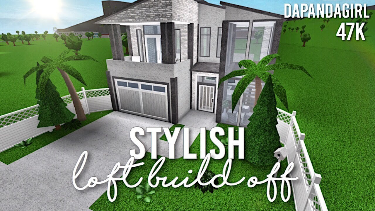 Roblox Bloxburg Modern Loft Build Off Dapandagirl Youtube - bloxburg roblox