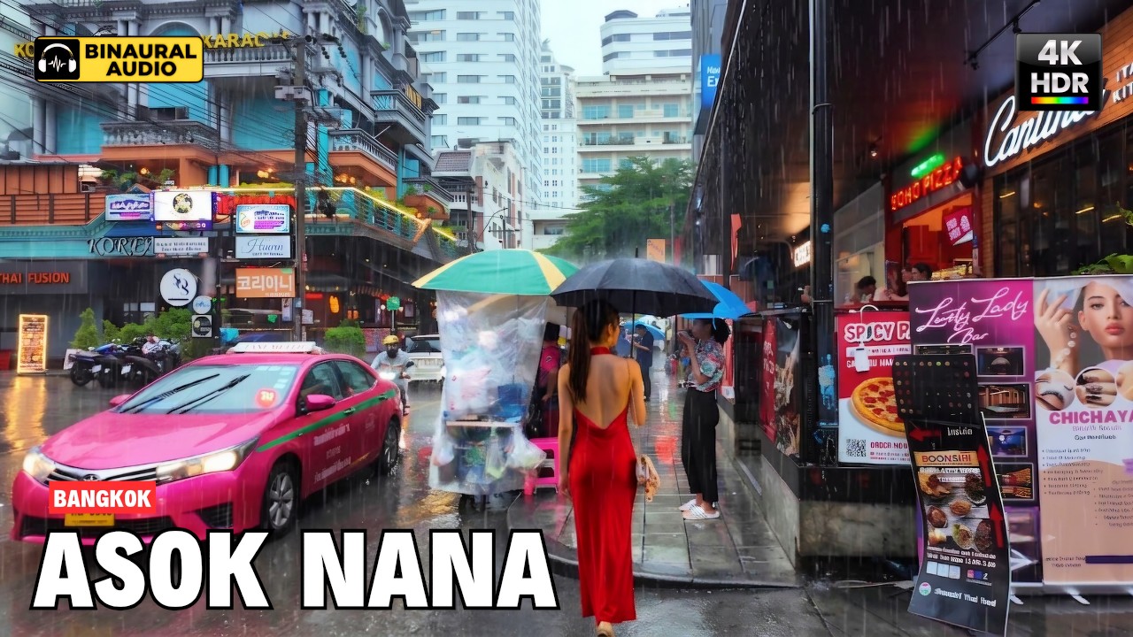 Bangkok, Thailand | Audio | Regnpromenad 4K