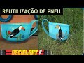 Reutilização de Pneu -Xícara Grande