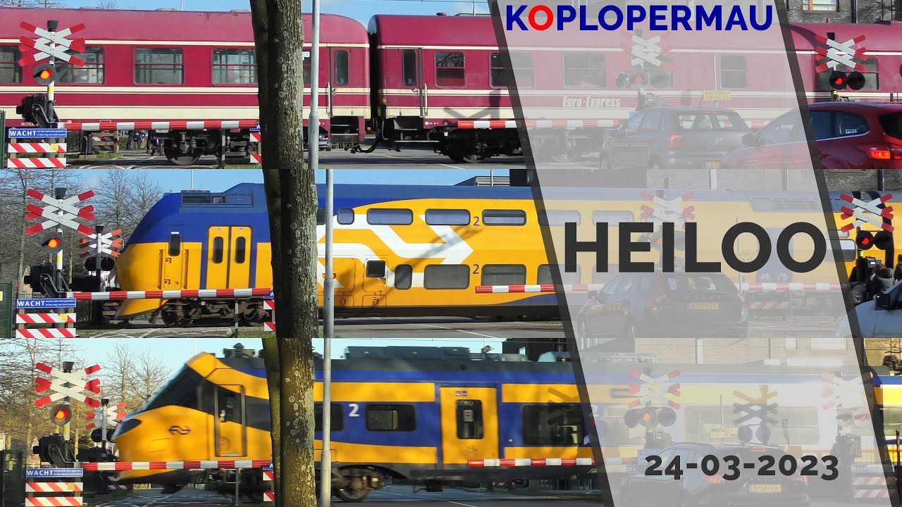 Diverse treinen bij de Zeeweg in Heiloo - 24 maart 2023