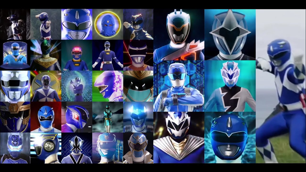 Every Single Blue Ranger power rangers all forever blue ranger - YouTube