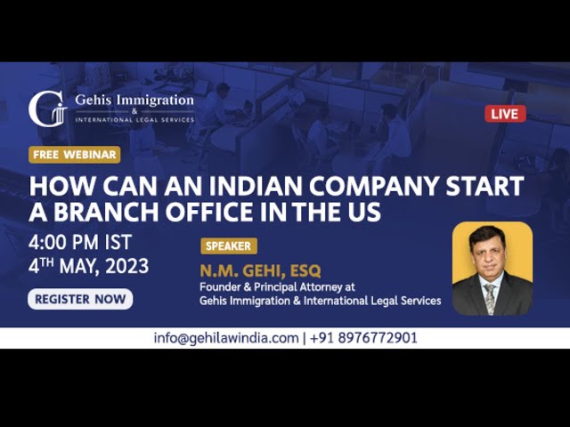How Indian Companies Can Start a Branch Office in the US.