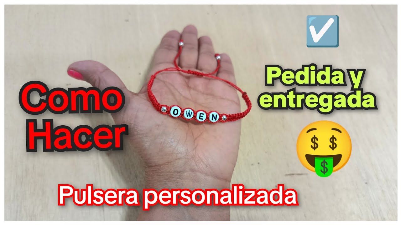 🤑 Pulseras que siempre se venden.Personalizadas con nombre.