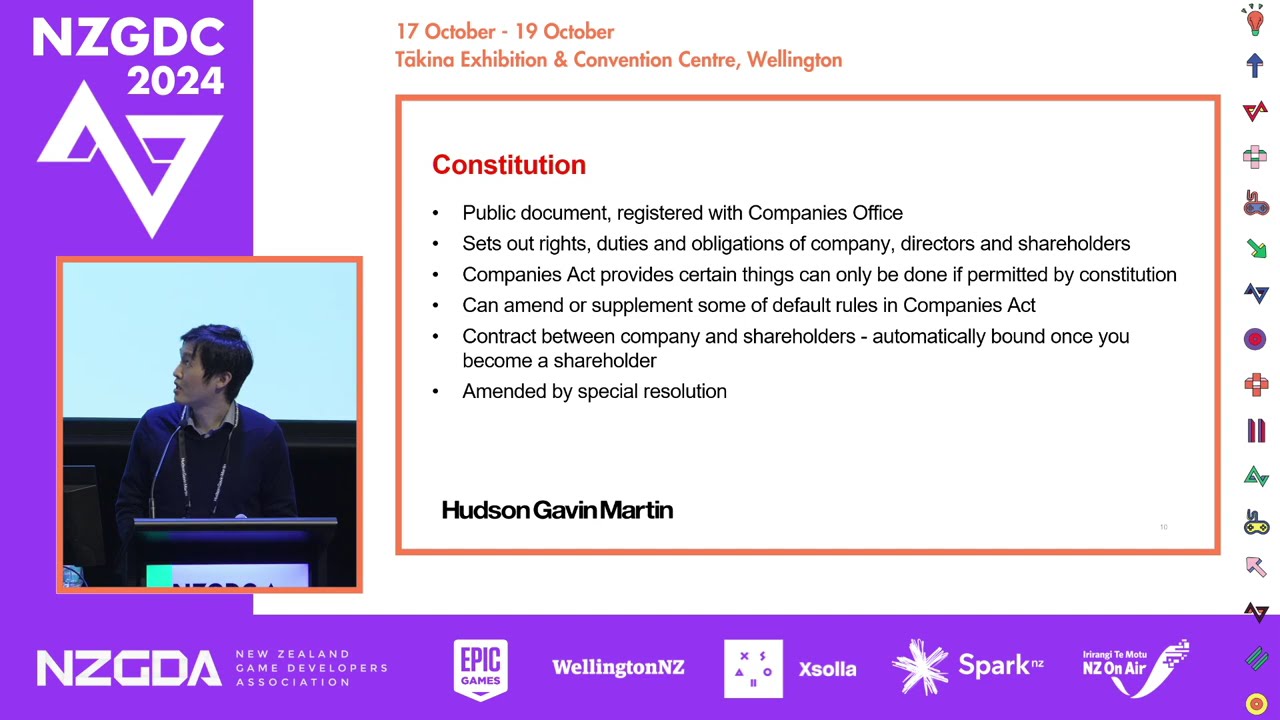 Taking your game to the next level: demystifying the legal issues | Ed Lim & Calvin Luo | NZGDC 2024