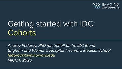 Getting started with Imaging Data Commons: Cohorts
