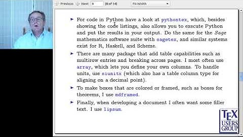 TUG 2020 — Jim Hefferon — A first set of LaTeX packages
