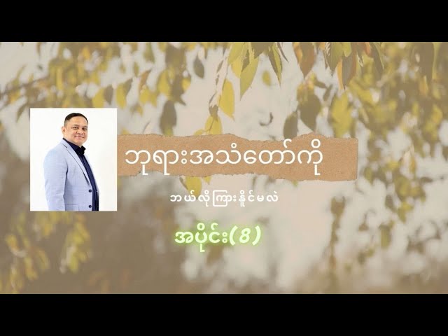 ဘုရားအသံဘယ်လိုကြားနိူင်မလဲ အပိုင်း(၈)