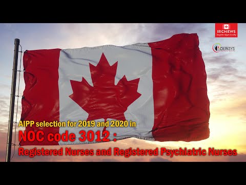 AIPP selection for 19 and '20 in NOC code 3012:  Registered Nurses and Registered Psychiatric Nurses