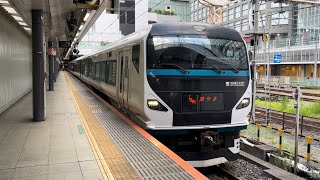 新宿駅にて、JR東日本E257系2000番台特急踊り子 出発シーン