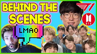 Run BTS x T1🤣 Faker L M A O 🤣Behind The Scenes