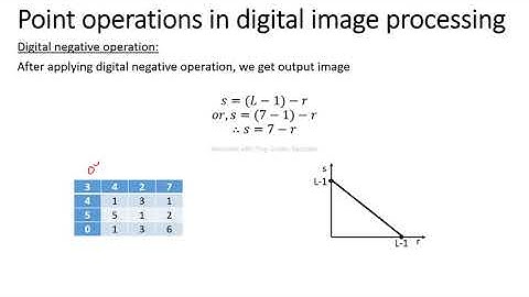 Digital Negative Operation in Digital Image Processing