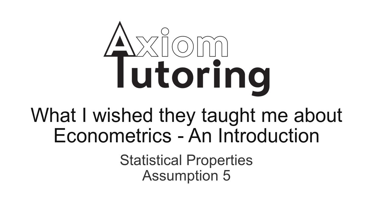 33 Statistical properties Assumption 5