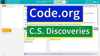 Code.org Lesson 9.6 A Sprite Properties | Tutorial with Answers | Challenge A New Block Tint