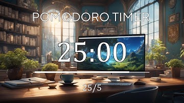 25/5 Pomodoro Timer • Lofi Music Helps To Focus On Studying • 5 x 25 min